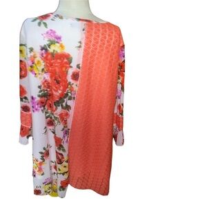 CALESSA floral tunic top plus size 2x